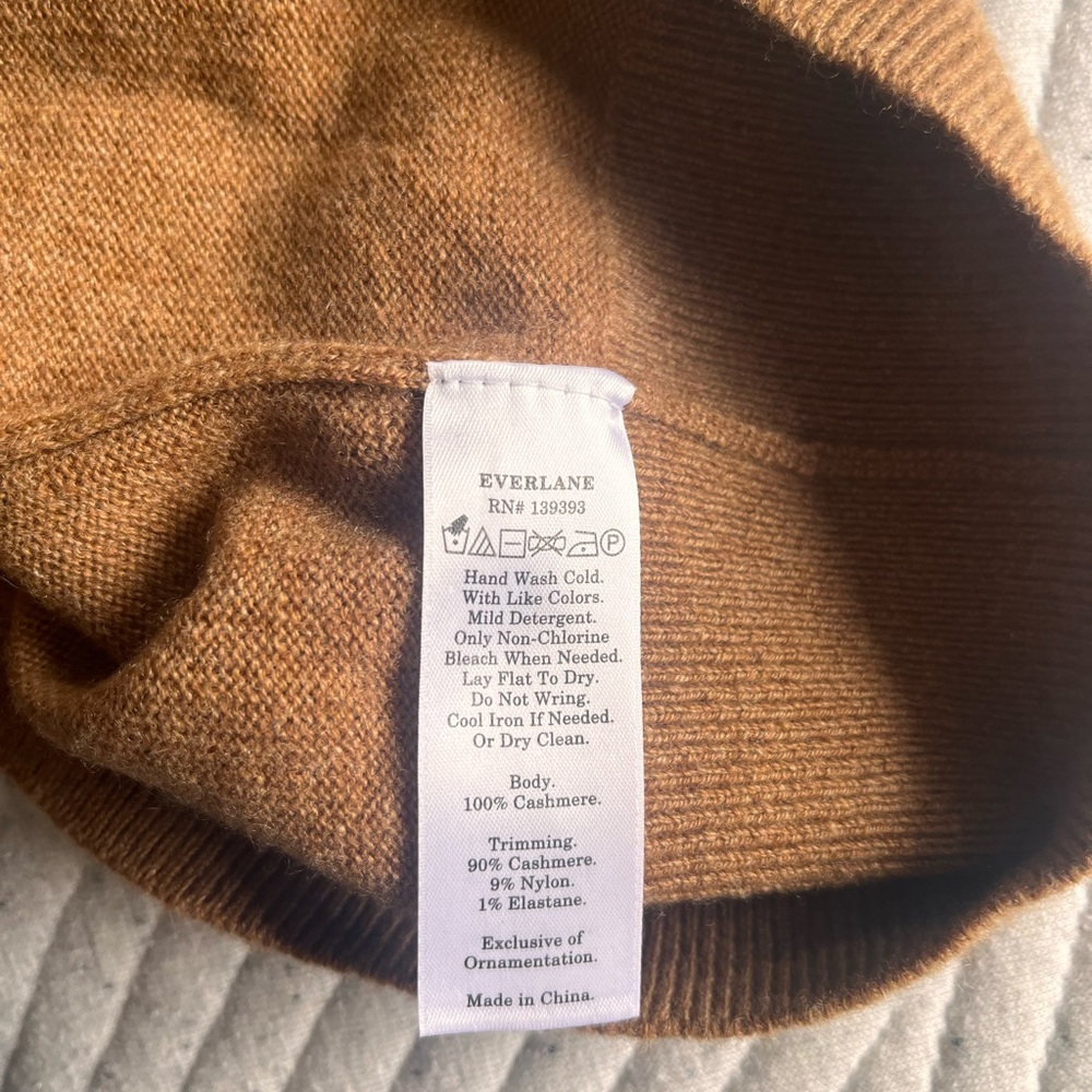 Everlane Cashmere Collared Sweater Pullover, brown, XS - Picture 7 of 7